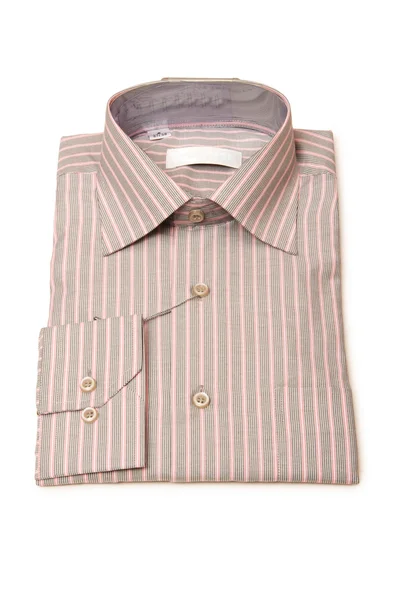 Striped shirt geïsoleerd op de witte — Stockfoto