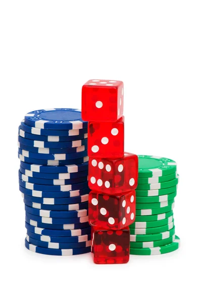 Casino zseton elszigetelt — Stock Fotó