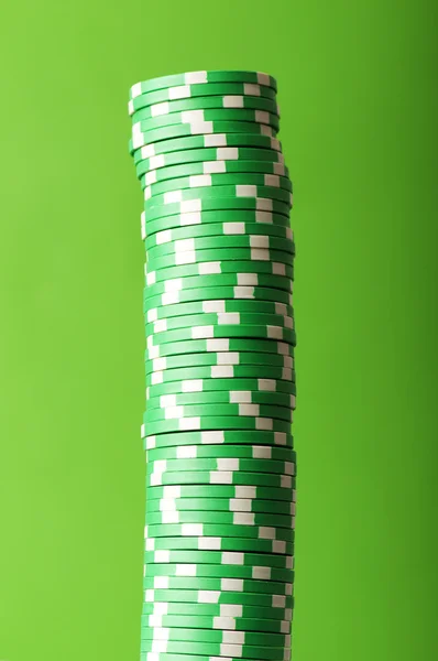 Hromada žetonů kasina — Stock fotografie