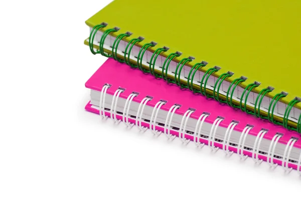 Close up of twol notebooks isolated — Stock Photo, Image