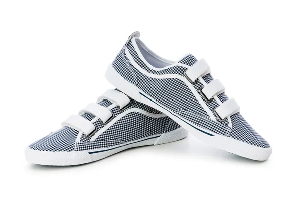 Spor ayakkabılar üzerinde beyaz izole — Stok fotoğraf
