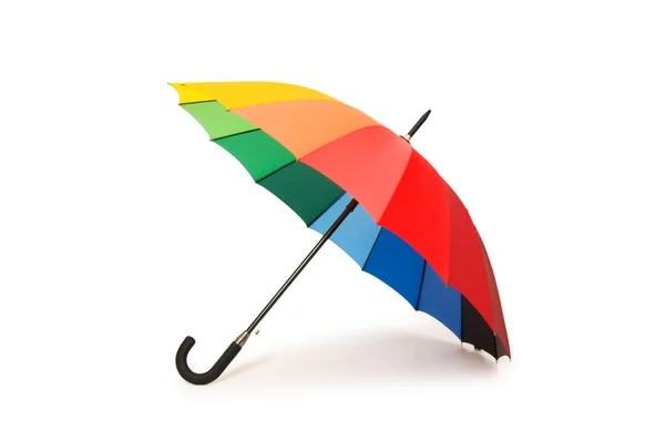 Elszigetelt fehér színes esernyő — Stock Fotó