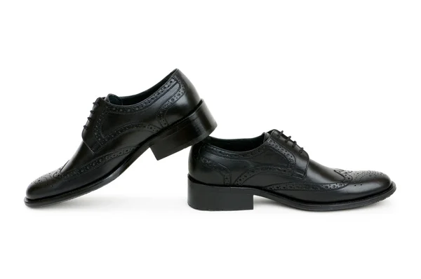 Black shoes isolated on the white — Stock Photo, Image
