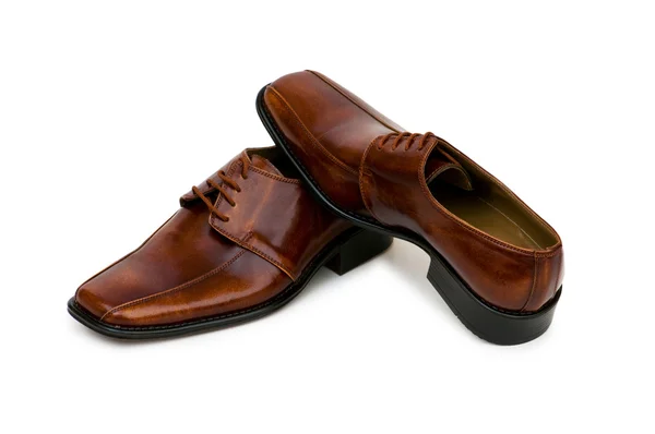 Brązowe buty na białym tle — Zdjęcie stockowe