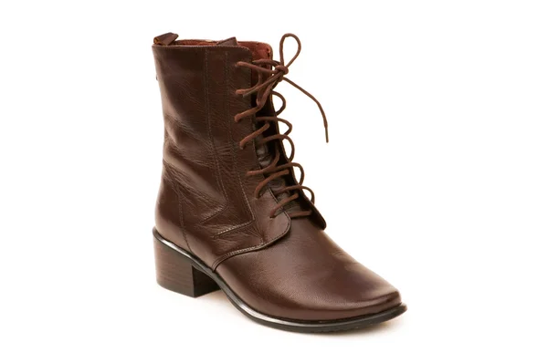 Brown boots isolated on the white — Stock Photo, Image