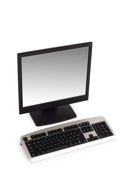 Elszigetelt fehér asztali számítógép — Stock Fotó