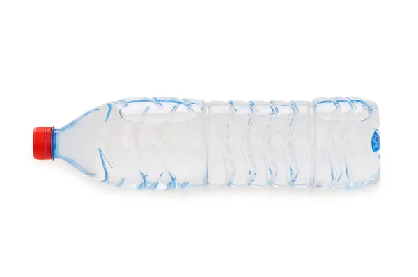 Flessen water geïsoleerd — Stockfoto