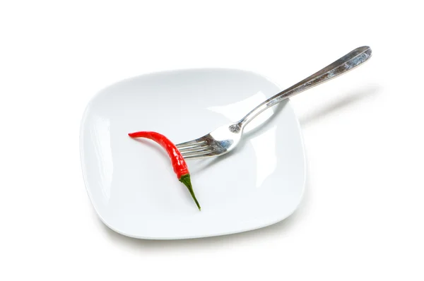 Red pepper isolated on the white — Stock Photo, Image
