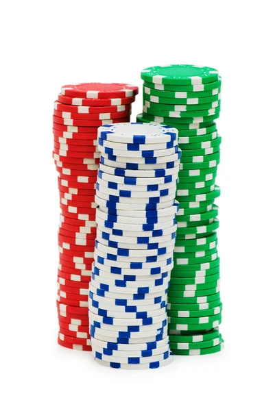 Stack of chips isolated on the white — Stock Photo, Image