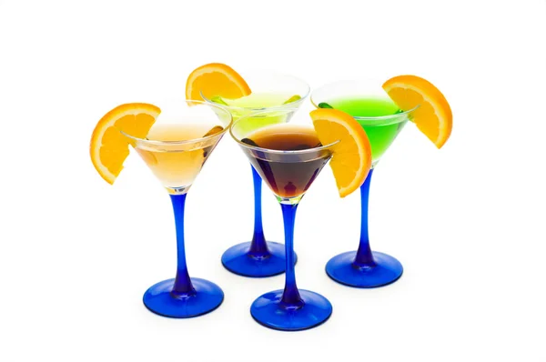 Various cocktails isolated on the white — Stock Photo, Image
