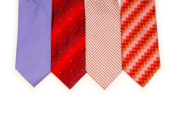 Selection of ties isolated — Stock Photo, Image