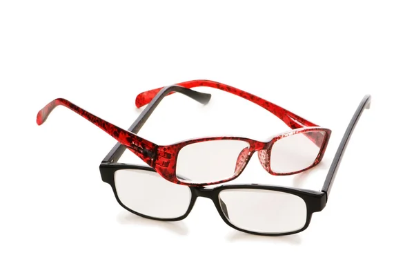 Optik Gözlük üzerinde beyaz izole — Stok fotoğraf