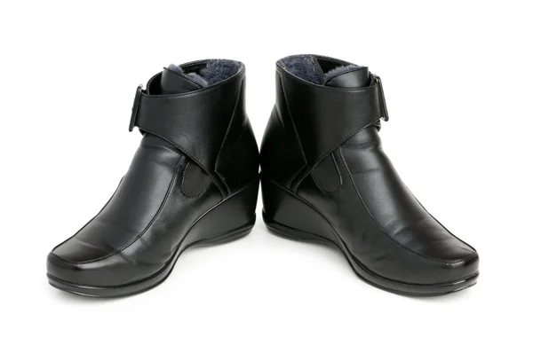 Sapatos pretos isolados no branco — Fotografia de Stock
