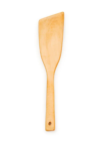 Wooden spatula isolated on the white — Stock Photo, Image