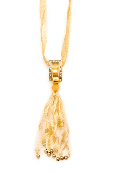 Guld halsband isolerat på vita — Stockfoto