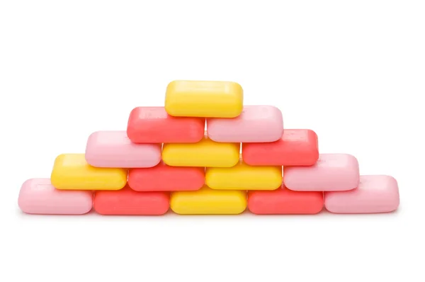 Stack of soap isolated on the white — Stock Photo, Image