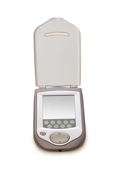 Mobilní telefon s prázdnou obrazovkou, samostatný — Stock fotografie