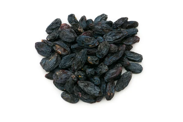 Raisins noirs isolés sur le blanc — Photo