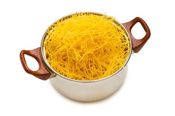 Spaghetti pot isolated on the white — Stock Photo, Image