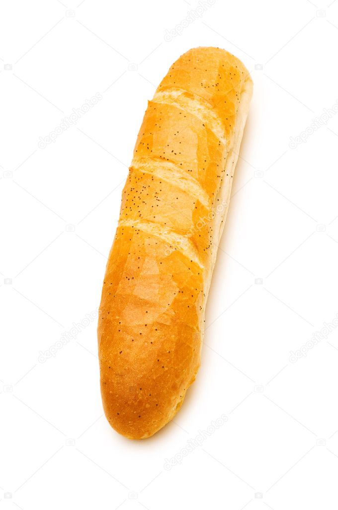 Fresh bread isolated on the white