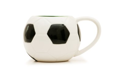 Football shaped cup isolated clipart