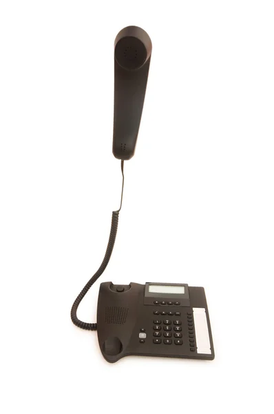 Απομονωθεί σε λευκό το τηλέφωνο του γραφείου — Φωτογραφία Αρχείου