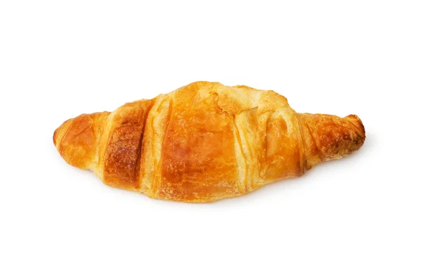 Friss croissant, elszigetelt, fehér — Stock Fotó