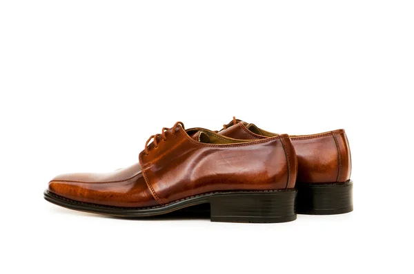 Chaussures brunes isolées sur le blanc — Photo