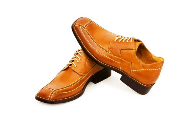 Oranžové boty izolovaných na bílém — Stock fotografie