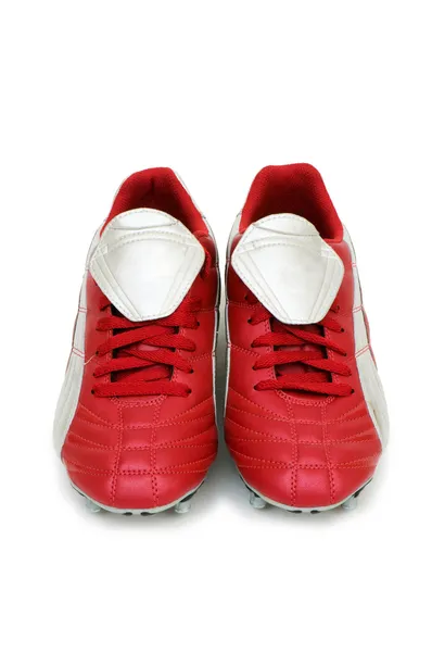 Chaussures de football isolées sur le blanc — Photo