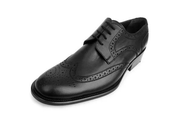 Černé boty, izolované na bílém — Stock fotografie