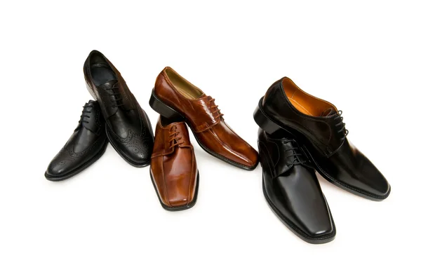 Selezione di scarpe maschili isolate — Foto Stock