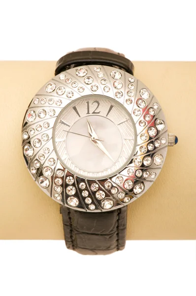 Hand horloge geïsoleerd op de witte — Stockfoto