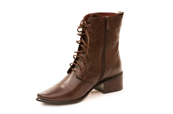 Brown boots isolated on the white — Stock Photo, Image