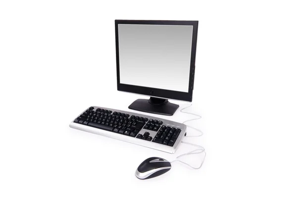Henkilökohtainen tietokone eristetty valkoinen — kuvapankkivalokuva