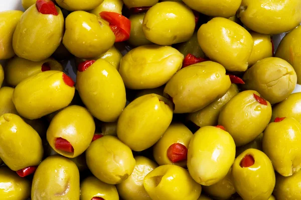 Contexte alimentaire composé d'olives fraîches — Photo