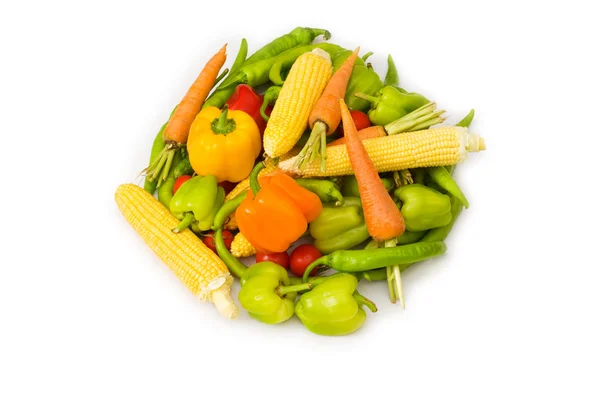 Varie verdure isolate — Foto Stock