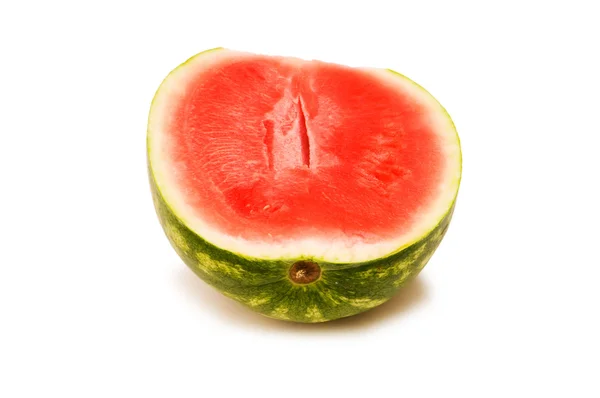 Vannmelon isolert på hvitt – stockfoto