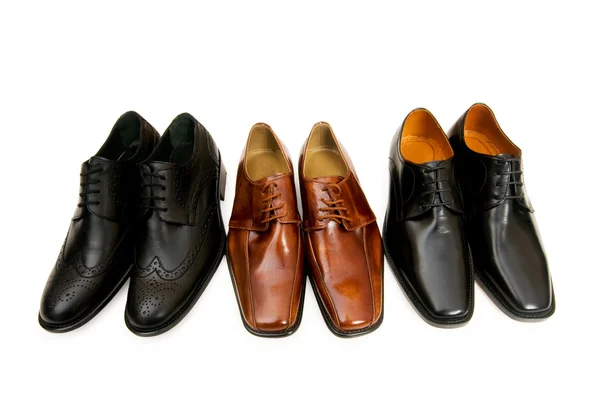 Selection of male shoes isolated — Stock Photo, Image