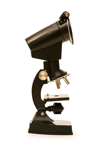 Microscop medical izolat — Fotografie, imagine de stoc