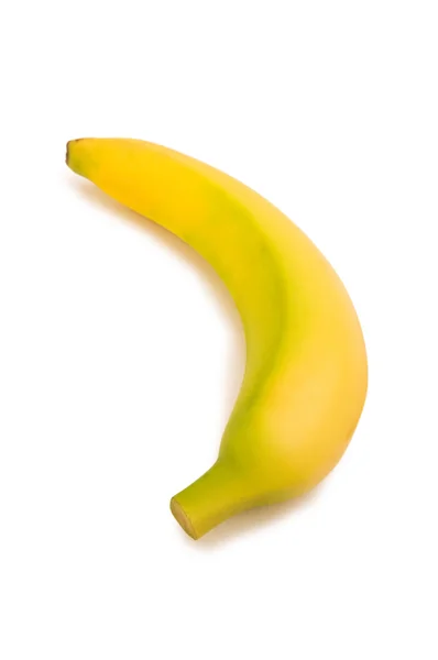 Banana amarela isolada no branco — Fotografia de Stock