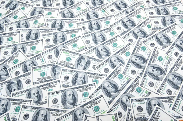 Φόντο με πολλά αμερικανικά δολάρια — Φωτογραφία Αρχείου