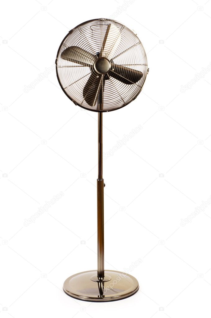 Electric fan isolated on the white