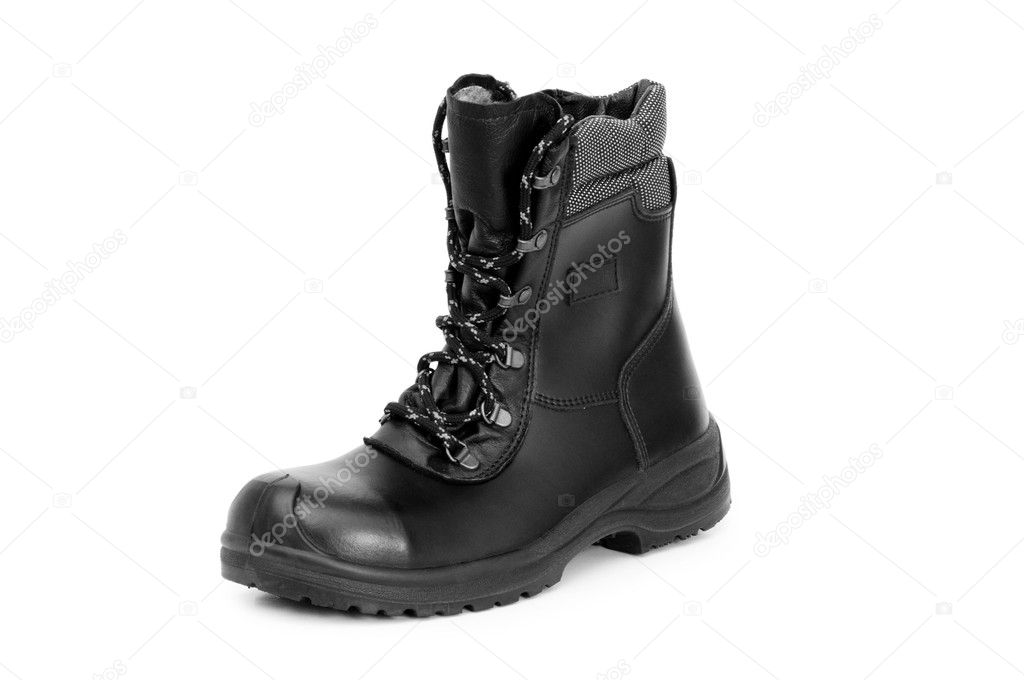 Heavy duty boots isolated on the white