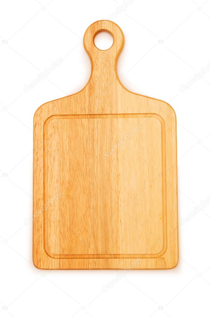 Cutting board isolated on the white