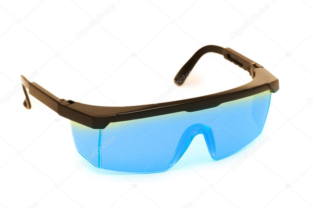 Safety glasses isolated on the white