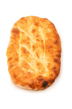 geleneksel ekmek üzerinde beyaz izole