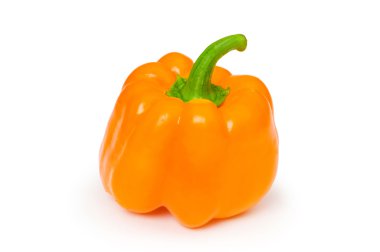 Orange bell pepper isolated clipart