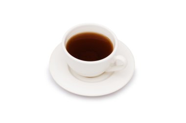 Cup of tea isolated on the whie clipart