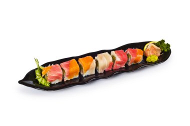 Sushi plate isolated clipart